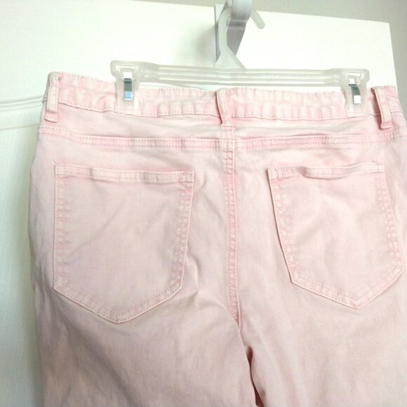 Vivance - Washed Pink Stretch Ankle Skinny Jean - 7 - Picture 5 of 6